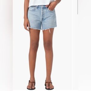Agolde Light Blue Jean Shorts